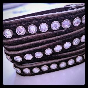 Hair on hide bracelet